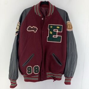 Vintage 90s Y2K Men's 46 Varsity Letterman TM Athletic Jacket Football Soccer
